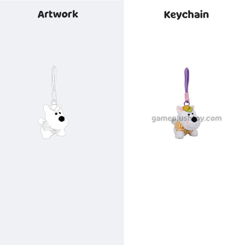 Llavero con colgante de cachorro de dibujos animados, perro de celebridad de Internet, 10-20 cm