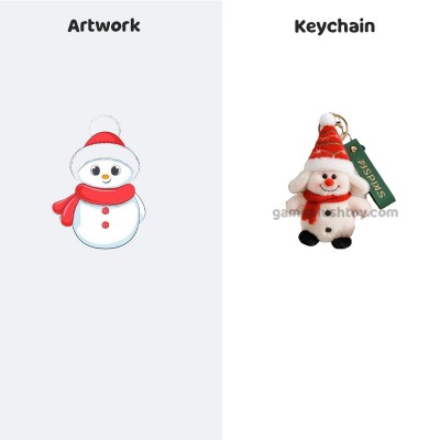 Llavero de peluche de muñeco de nieve personalizado, regalo de Navidad, ODM/OEM, muñeco de nieve, muñeco lindo