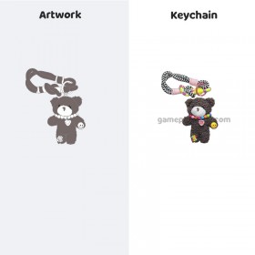 Porte-clés ours en peluche personnalisable, pendentif poupée mignonne et accessoire pour couple