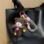 Teddybär-Schlüsselanhänger, personalisierbarer, niedlicher Puppenanhänger & Partner-Accessoire
