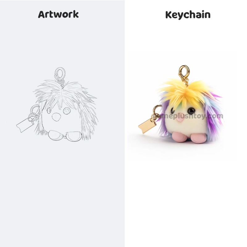 Llavero suave personalizado ODM con cara de vinilo de peluche de niña de las flores