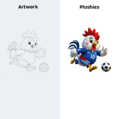 Peluche mascotte personnalisée 2026 - Football et sports du monde - Jouet en peluche pour les fans et cadeaux