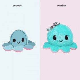 Reversible Octopus Plush Keychain and Plush Key Chain Delights