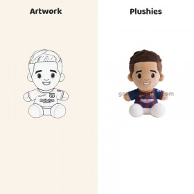 Mascota de equipo de fútbol, ​​muñeco de peluche personalizado, muñeco de dibujos animados a juego, diseño de jugador estrella