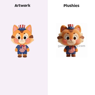 Plüschtier mit Cartoon-Katze, individuell gestaltbar, Hersteller von kulturell kreativen Stofftieren, OEM-Geschenke