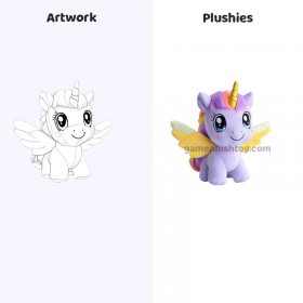 Peluche Licorne personnalisée, objet de collection enchanté d'un fabricant leader de jouets en peluche ailés