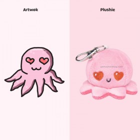 Porte-clés mini-peluche en forme de pieuvre, cadeau idéal pour vos proches