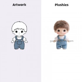 Ensemble de vêtements en denim rétro pour poupée en peluche de 20 cm, accessoires vintage, poupée en peluche OEM/ODM