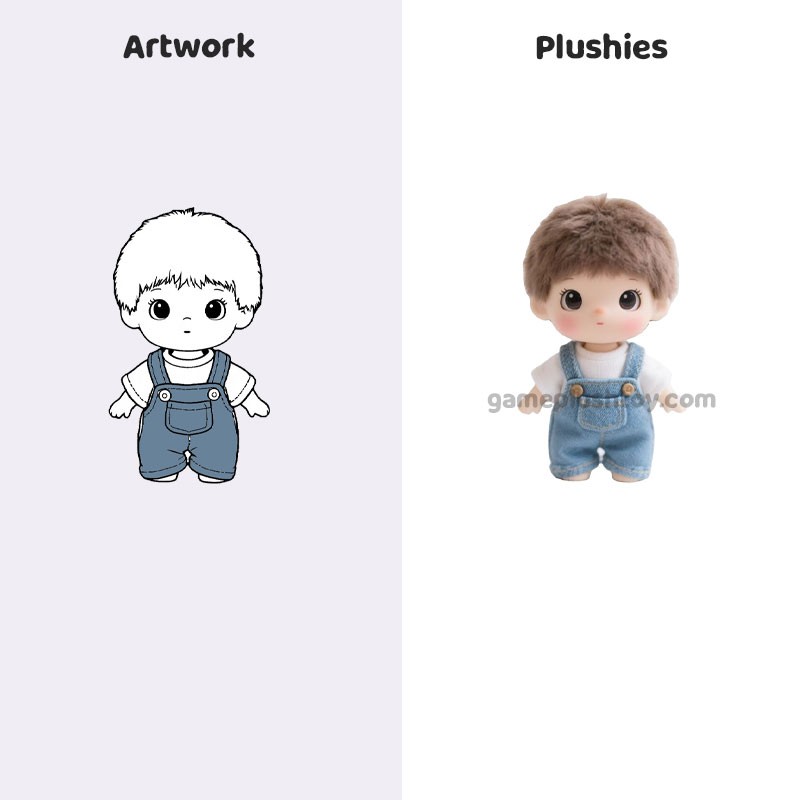 주문제작 20cm 레트로 데님 인형 옷 세트 빈티지 인형 액세서리 OEM/ODM 인형