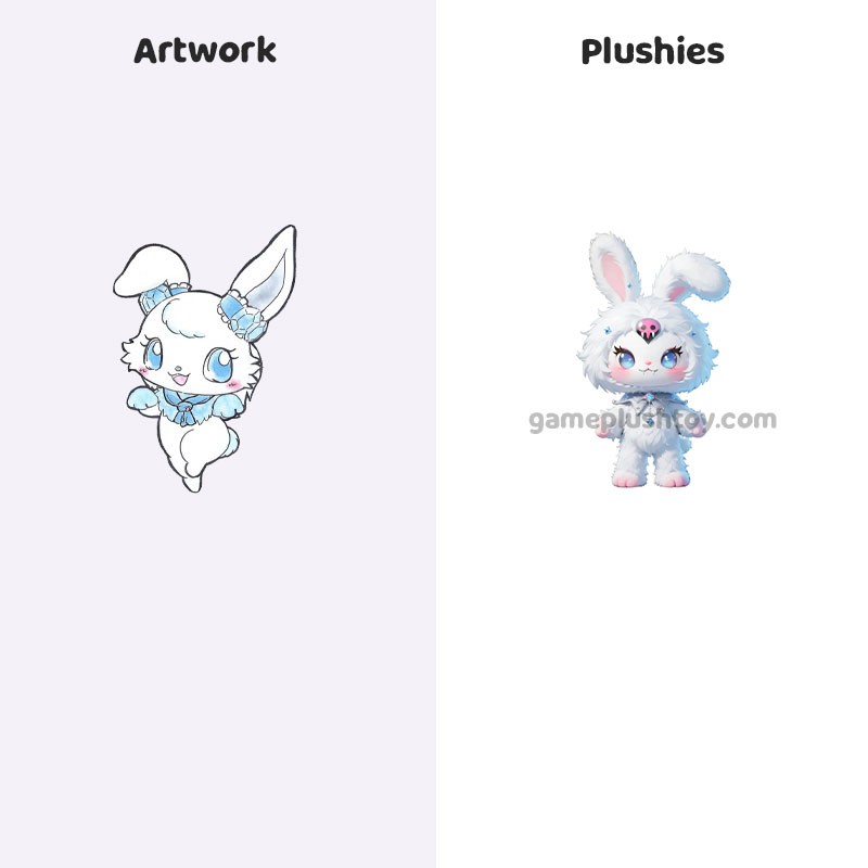 맞춤 디자인 토끼 봉제 인형, 트렌디한 비닐 소재 봉제 인형