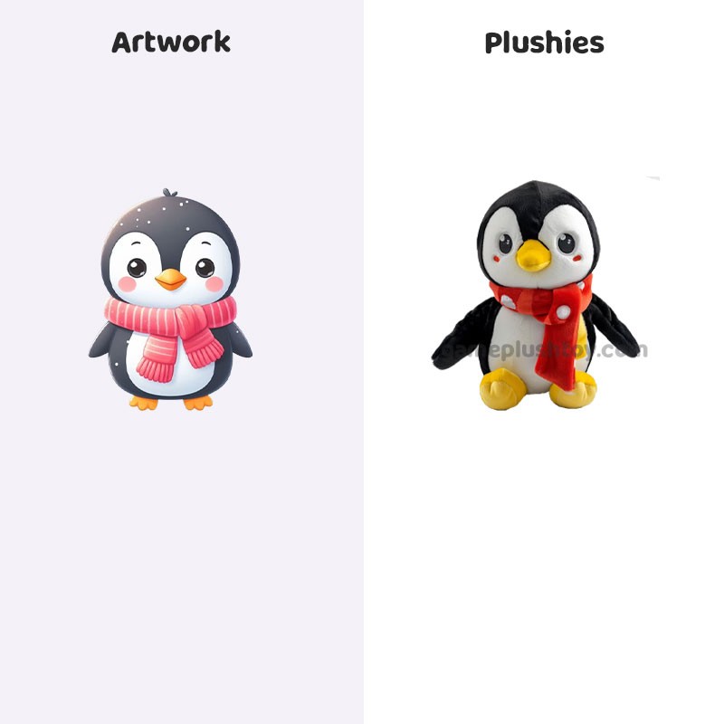 Peluche de pingüino personalizado, súper suave, pequeño, relleno de algodón PP.