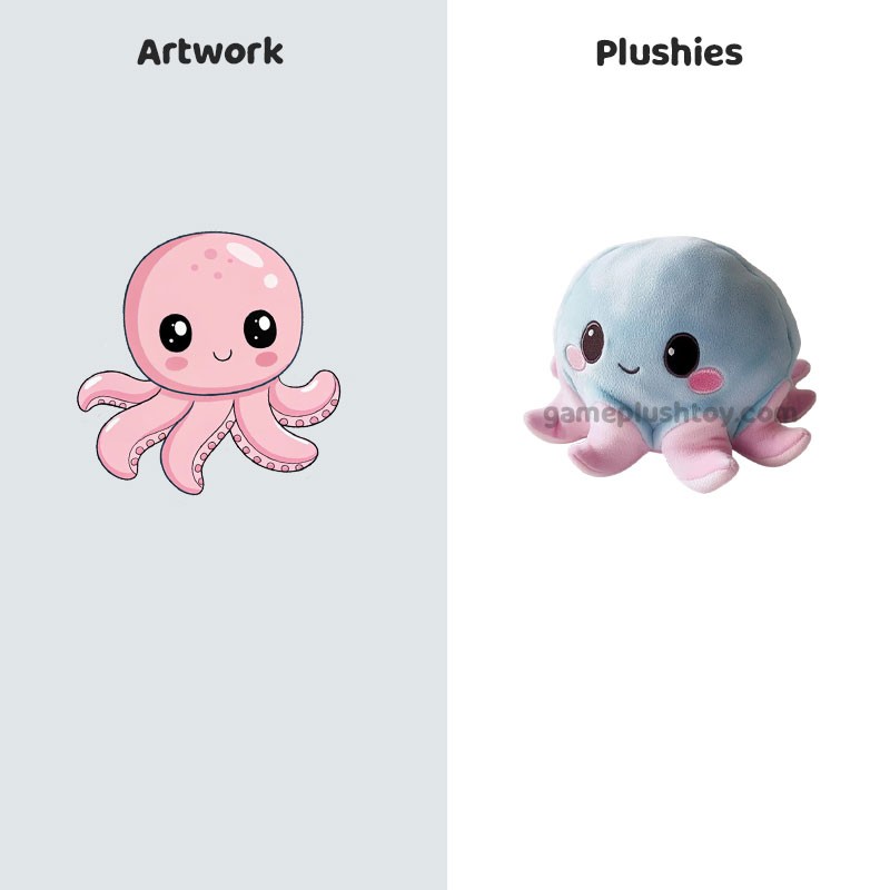 Individuell gestaltetes, weiches Plüschtier – Verkaufsschlager! Wunderschönes, weiches 25 cm Plüschtier: Oktopus