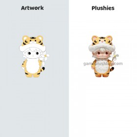 Peluche personnalisée pour enfants, visage en vinyle, animal en peluche, boîte surprise, poupée en peluche