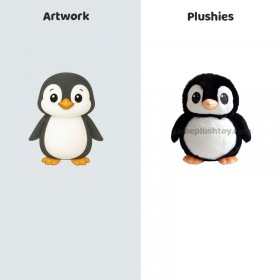 Maßgefertigter Pinguin-Plüschtierhersteller: Gewichtetes, superweiches Plüschtier, Pinguin, 10 cm