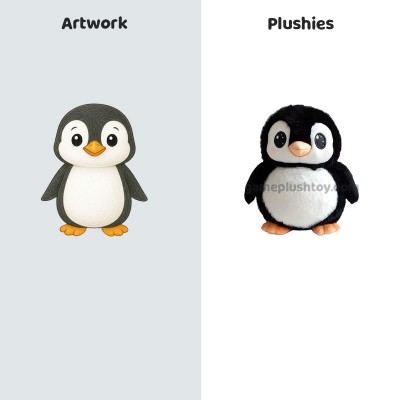 Peluche de pingüino personalizado, supersuave y con peso, de 10 cm.