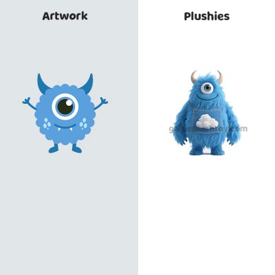 how to get Custom Monster Plush Toy Blue Fluffy Monster
