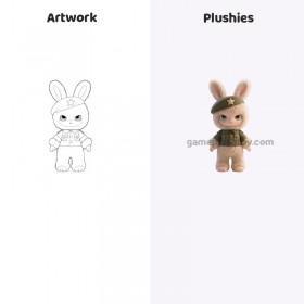 Peluche de conejo, muñeco de peluche creativo de IP militar con diseño personalizable