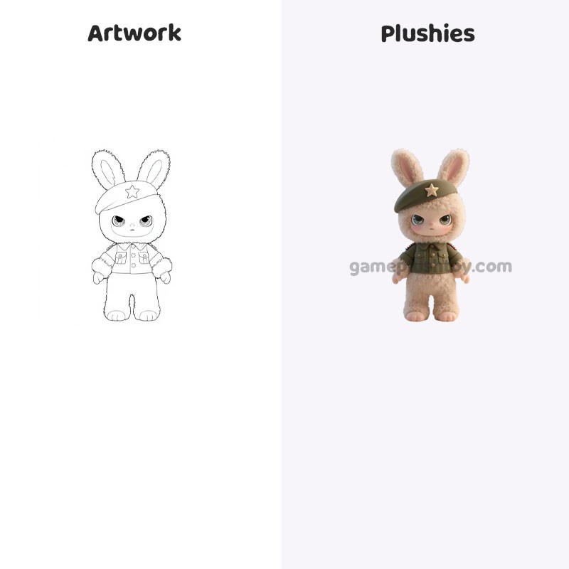 Peluche Lapin Créative Militaire IP Peluche avec Design Personnalisable