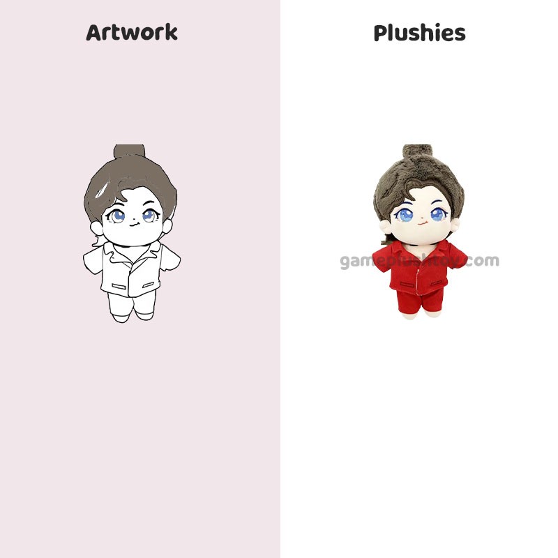 Ropa de muñeca de peluche personalizada, traje de peluche universal de dibujos animados