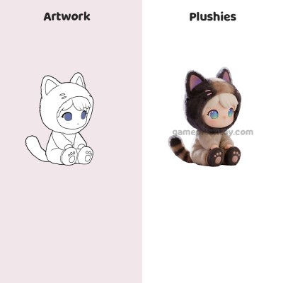 Proveedor de peluches de gato personalizados Muñeco de peluche de vinilo súper suave personalizado