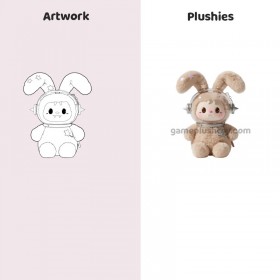 Poupée lapin personnalisée en vinyle, lapin astronaute en peluche, jouet décoratif en peluche pour hommes et femmes