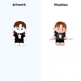 Peluche de celebridad personalizable de estilo moderno con ropa y peinado personalizados. Peluche de moda de algodón OEM