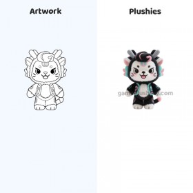 Peluche intelligente en vinyle, animal en peluche et mascotte de propriété intellectuelle d'entreprise