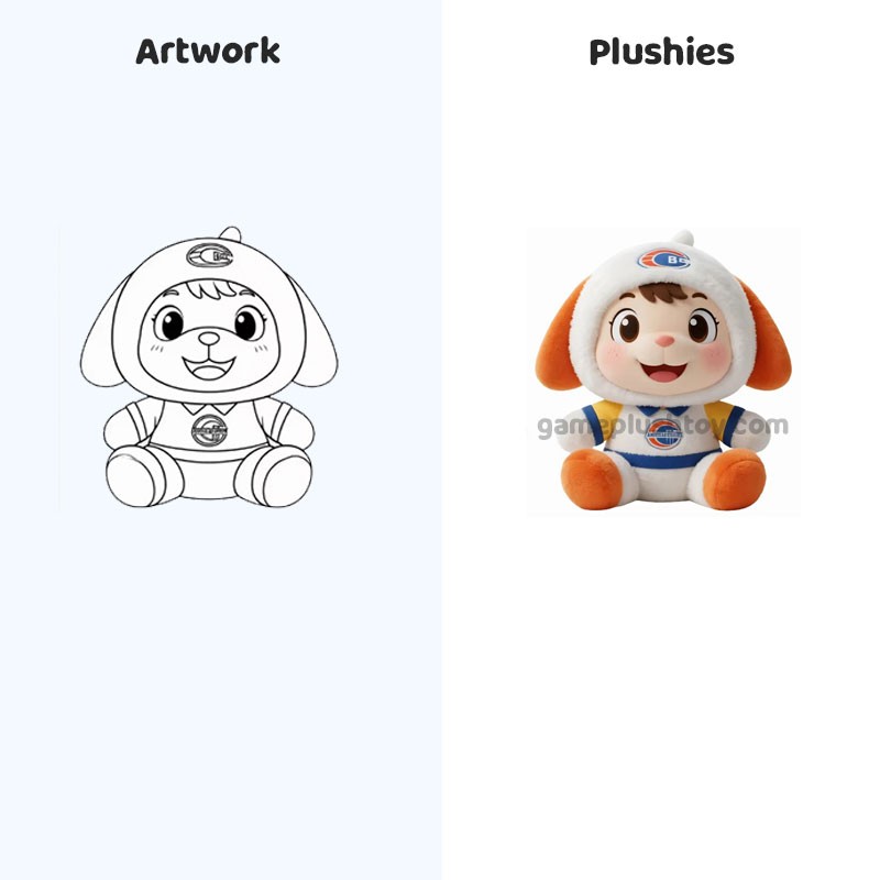 how to get Customized Cartoon Dog Plush Vinyl Doll