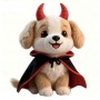 Fabricante de peluches de personajes personalizados Muñeco de peluche de cachorro diablo personalizado con capa roja