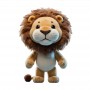 Lion en peluche douce, jouet animal en peluche pour enfants, cadeau de Noël et d'anniversaire