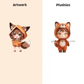 Peluche de zorro personalizado de alta calidad, mascota corporativa, marca OEM/ODM.