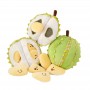 Coussin anti-stress en peluche durian, déhoussable et rembourré de coton PP
