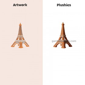 Juguete de peluche emblemático ODM Torre Eiffel Juguete de peluche cultural