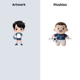 Muñeco de peluche de algodón con temática de fútbol, ​​suave, personalizado, exclusivo para fanáticos.