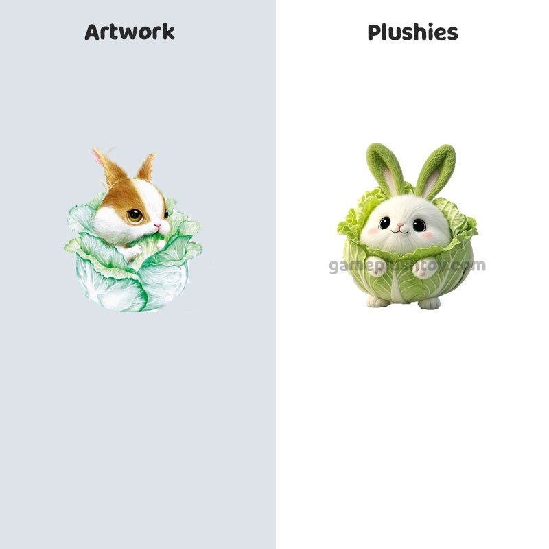 Kohlhase Plüschtier, weiches Kawaii-Häschen, Stofftierpuppe