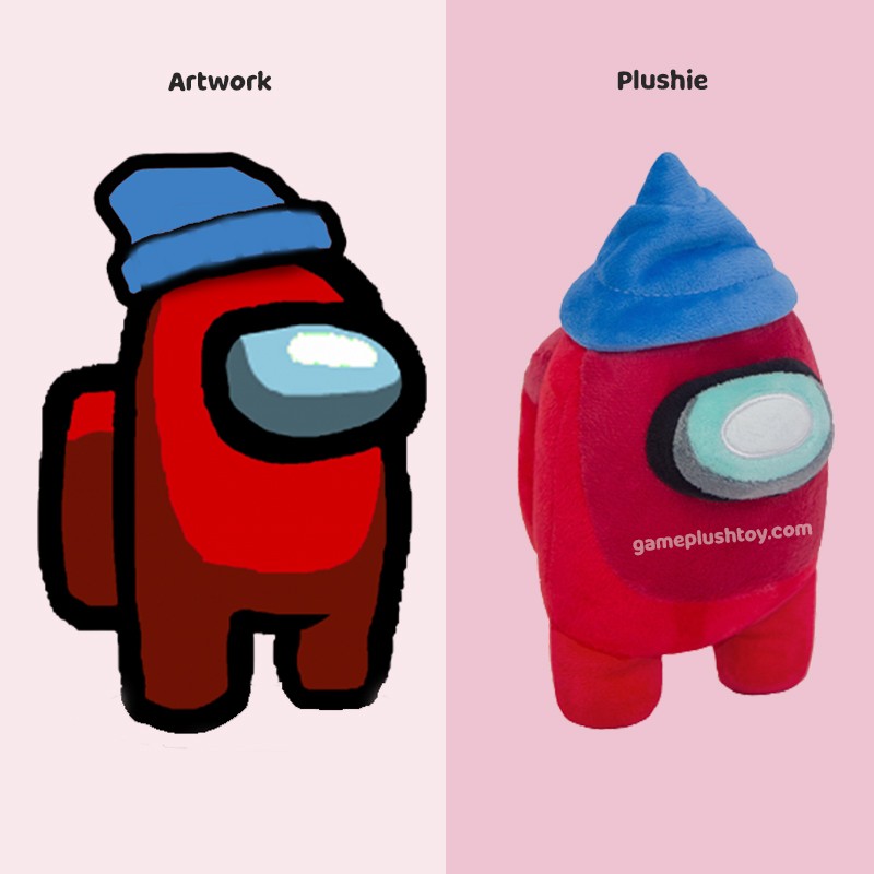 customized red among us plush toy