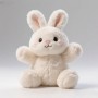 Weißes Kaninchen-Plüschtier, superweicher Baumwollhase