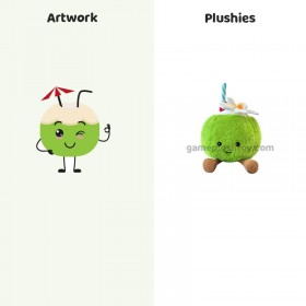 Muñeco de peluche personalizado, casa de jengibre divertida de verano, coco fresco