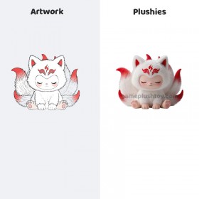 Mascota de peluche de vinilo de zorro de alta calidad, regalo para niños