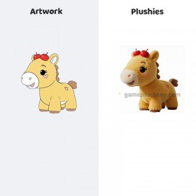 Peluche cheval personnalisée, coussin en peluche sur mesure, fabriqué par un fabricant de peluches OEM/ODM.